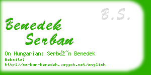 benedek serban business card